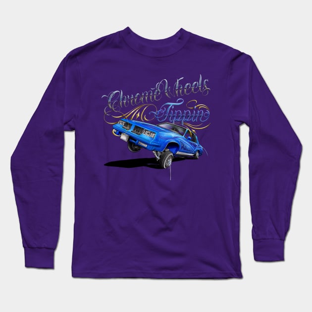 Chrome Wheels Tippin Long Sleeve T-Shirt by BAHMcreations